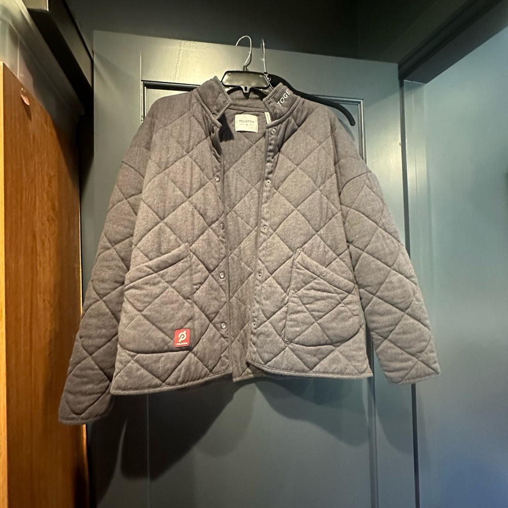 Peloton charcoal quilted jacket